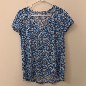 Lilly Pulitzer Floral Blue Women's Top